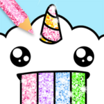 Logo of Kawaii Coloring Book Glitter android Application 