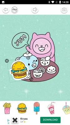 Kawaii Coloring Book Glitter android App screenshot 2