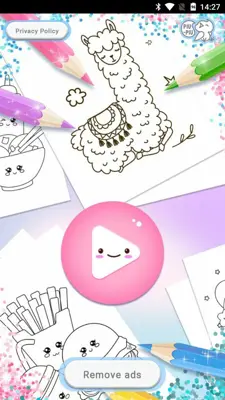 Kawaii Coloring Book Glitter android App screenshot 3