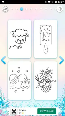 Kawaii Coloring Book Glitter android App screenshot 4