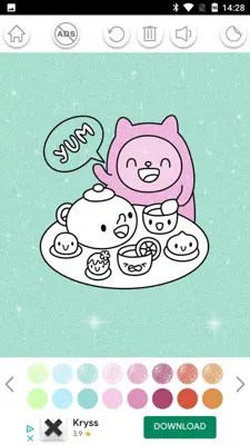 Kawaii Coloring Book Glitter android App screenshot 6