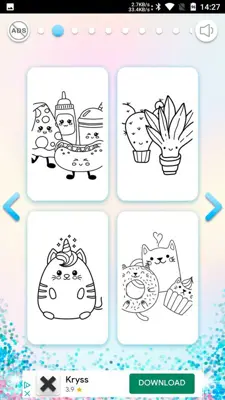 Kawaii Coloring Book Glitter android App screenshot 7