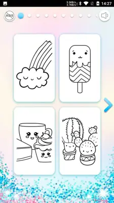 Kawaii Coloring Book Glitter android App screenshot 8